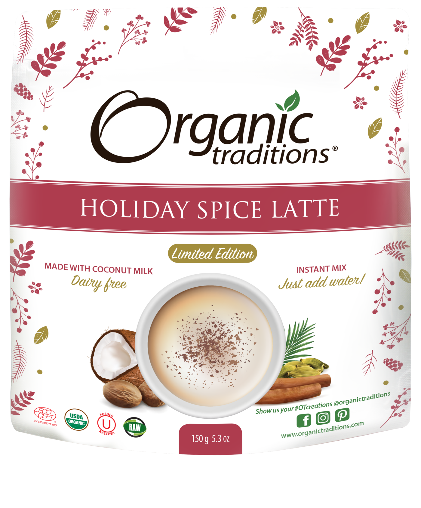 Organic Traditions Holiday Spice Latte