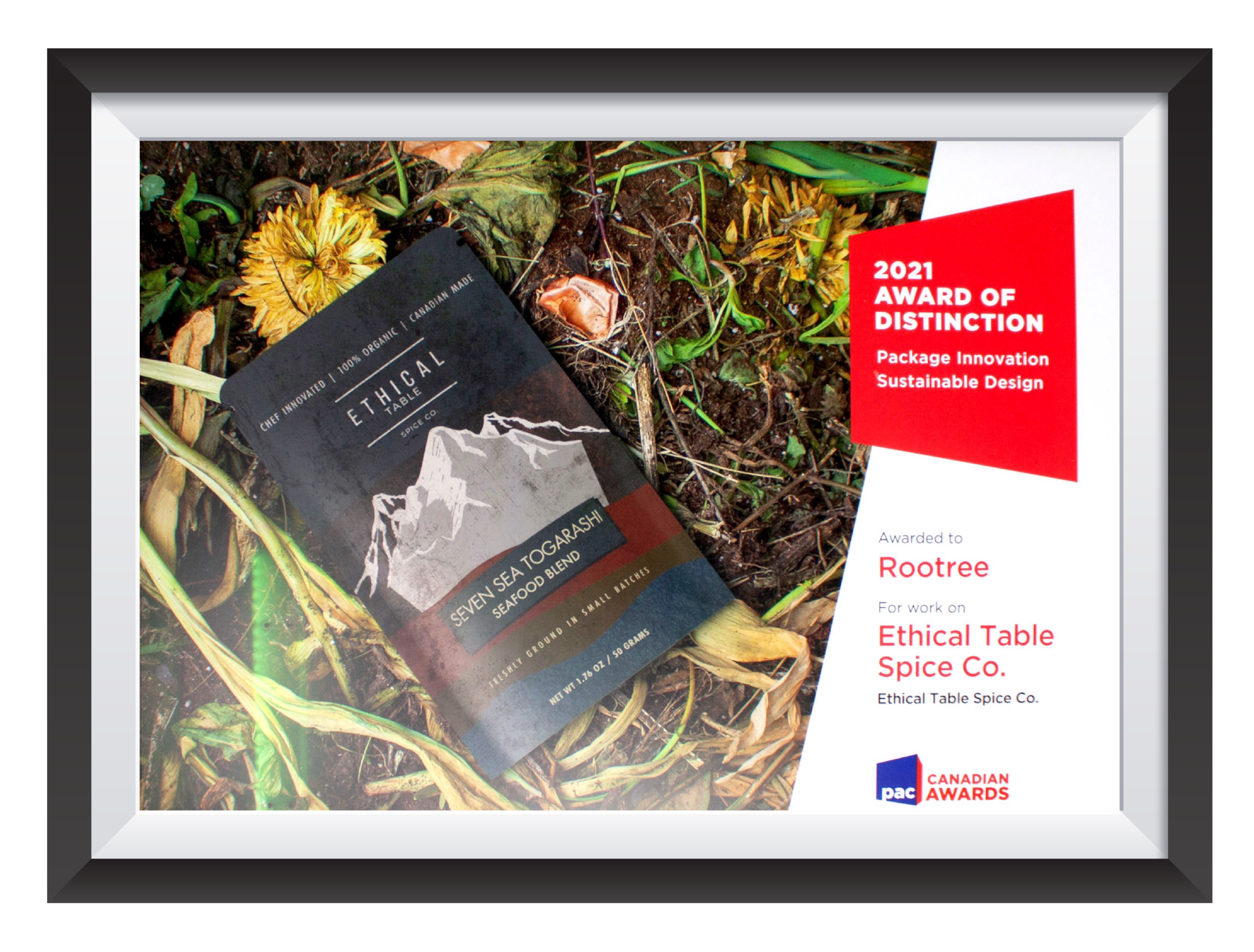 Rootree x Ethical Table PAC Award in Frame