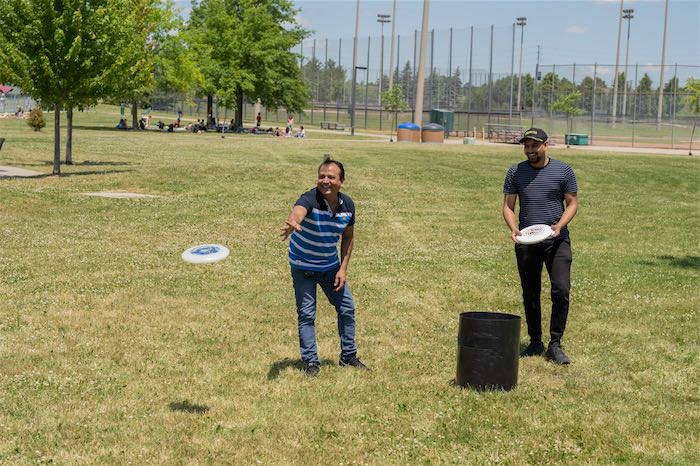 Playing Frisbee in the Park